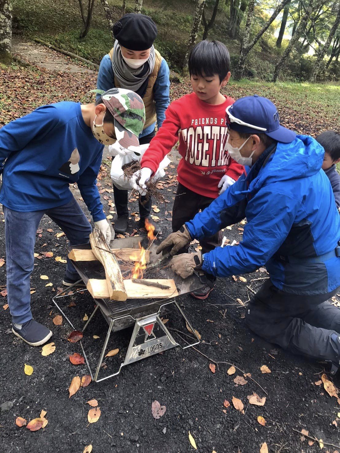 焚火 休日ひろば 自然体験 諏訪